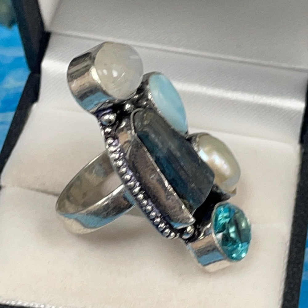 Multi Gem Ring - image 6